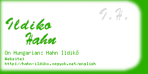 ildiko hahn business card